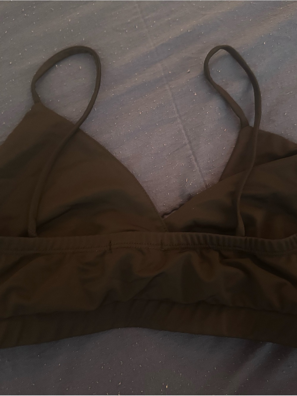 Women's Olive Green Bralette - Soft Stretch Comfort